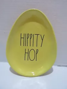 RAE DUNN "HIPPITY HOP" PIATTO PASQUALE A FORMA DI UOVO 8" - Foto 1 di 3