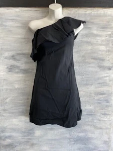 ¡NUEVO! Vestido negro pequeño con volantes de un hombro JOIE 'Bronwen', 0 6 - Caviar - $328 - Imagen 1 de 7