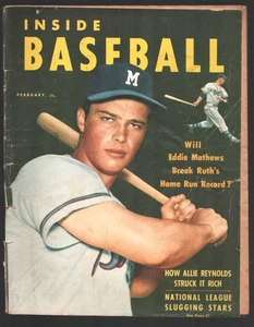 Inside Baseball 9/1953 - Weider - Eddie Matthews - Allie Reynolds - Duke Snider - Bild 1 von 2