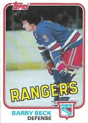 1981-82 Topps Barry Beck New York Rangers #3 - Image 1 of 2