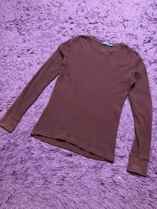 Vintage Polo Ralph Lauren Sweater WMNS GIRLS Cardigan Pony M Distressed SunFaded - Picture 1 of 11