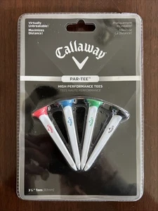 Callaway Par-Tee High Performance Tees 4 pack 4 colors 3 1/4" long, new sealed - Picture 1 of 3