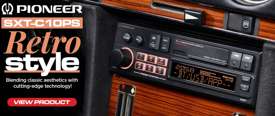 Pioneer SXT-C10PS - Retro Tape Deck Style Bluetooth DAB USB Aux Tuner Car Stere