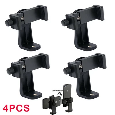 4X Soporte Adaptador Trípode Teléfono Celular Soporte Universal Smartphone Para iPhone Negro Foto 1 de 4