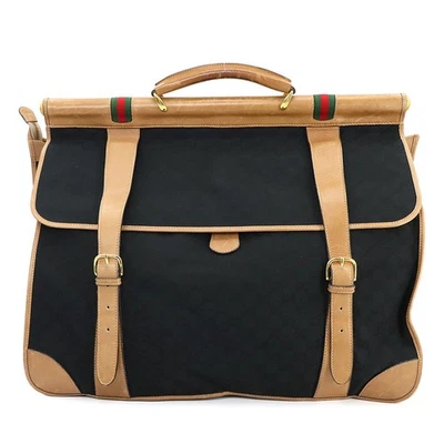 Gucci Bolsa de Viaje Maleta GG Lona 55×43×25cm Negro Usado Foto 1 de 4