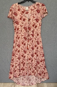 Knox Rose Maxikleid Gr. XL Flatterärmel rosa Blumen Cottagecore Boho Fee - Bild 1 von 13