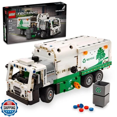 LEGO Technic Mack LR Electric Garbage Truck Toy, Buildable Kids Truck for Pre - Image 1 of 4