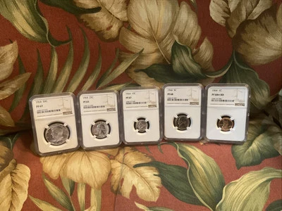 1964PF SET-KENNEDYPF67 WASHPF65-ROSYPF67-JEFFYPF68-LINCOLNPF68* -BEAUTIFUL COINS - Image 1 of 2