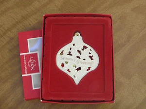 LENOX "Season's Greetings" Tree Ornament - Picture 1 of 3