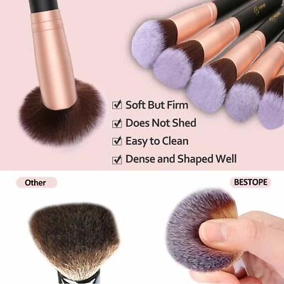 BESTOPE Pinceles de Maquillaje 16 Piezas Set de Pinceles de Maquillaje Base Sintética Premium  Foto 1 de 4
