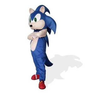 Mascotte Sonic Professional costume blu completo per animazione adulti bambini - Afbeelding 1 van 6