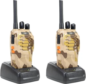 Stazione Radio Portatile PMR R40 Camo, Set Da 2 Pezzi, 0,5 W, 16 Canali Program - Foto 1 di 12