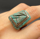 Vintage Southwestern Sterling Silver Turquoise Ring Size 7