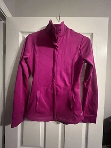BCG Full Zip Purple Pink Athletic Jacket Womens S Mock Neck Pockets - Picture 1 of 10