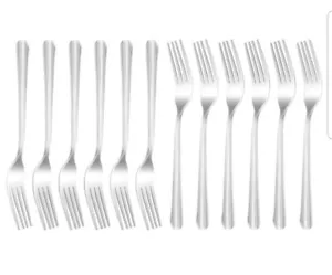 New STAINLESS STEEL Cutlery Food Grade FORKS Set Of 12 - Picture 1 of 5