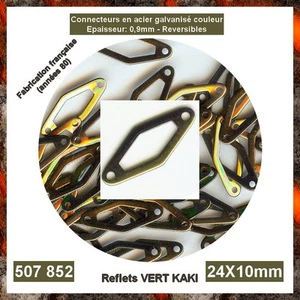 507851*** 8 connecteurs losange évidé, mordoré, 24x10mm - Bild 1 von 2