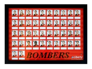 Framed 2024 Essendon Bombers AFL Football Poster - 45cm x 32cm x 3cm - Picture 1 of 4