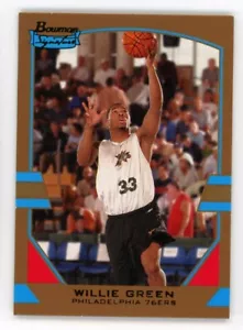2003-04 Bowman Signature Willie Green Rookie Karte RC GOLD #/99 Pelikane #60 - Bild 1 von 2