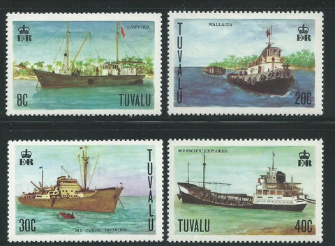 Tuvalu Scott # 77-80 MH Ships Cover
