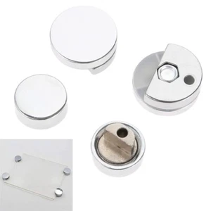 4Pcs Bathroom Mirror Clips Toilet Mirror Fixed Mounting Bracket Polished Chrome - Picture 1 of 18