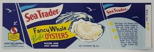 LABEL Can Sea Trader Oysters Safeway Stores Oakland California - Picture 1 of 2