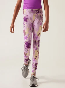 Athleta Girl High Rise Printed Chit Chat Tight Abstract Lavender Size Small 7 - Picture 1 of 11