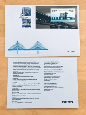 Sweden 2018 europa cept FDC Rare !!! (issued quantity only 1500)+Oresund bridge  - Image 1 of 2