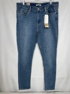 Levi's 711 Men's Mid Rise Blue Skinny Slim Fit Jeans Women’s 33 x 30 - Picture 1 of 15