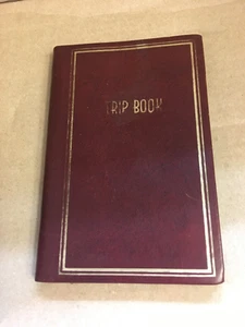 Vintage A & M Leather Trip Tracker Book Unused BROWN Leather Gold Gilding - Picture 1 of 3