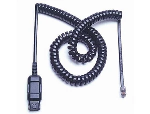 Câble adaptateur enroulé noir Plantronics/Poly 61804-01 Hip-1 pour téléphone IP Avaya - Photo 1/3