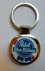 Pabst Key Chain, Pabst Blue Ribbon Logo Keychain, Pabst Beer Key Chain - Picture 1 of 1