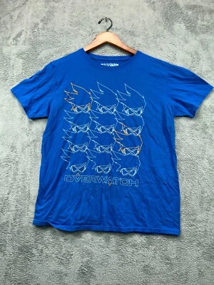Camiseta Blizzard Overwatch Para Hombre Grande Azul Crew Camiseta Gráfica Manga Corta Adulto Foto 1 de 4