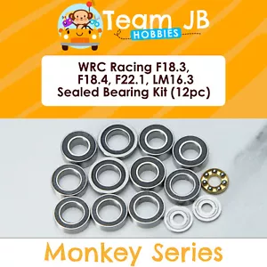 WRC Racing F18.3, F18.4, F22.1, LM16.3 - 12 Pcs Rubber Sealed Bearings Kit - Picture 1 of 2