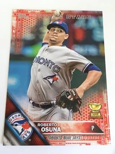 2016 Topps Jumbo 5x7 Red Parallel Roberto Osuna Blue Jays 121 #’d 4/5 Rare - Picture 1 of 1