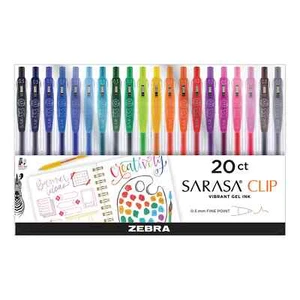 Sarasa Clip Gel Retractable .5mm Assorted 20 Pack - Picture 1 of 4