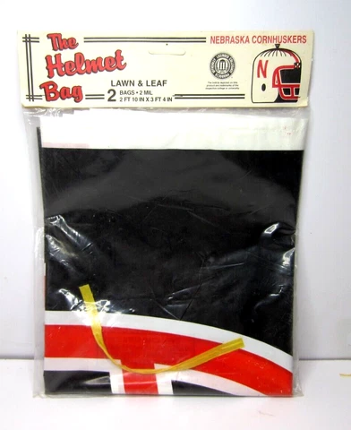 Vintage Football Sports Helmet Lawn Leaf Bag Nebraska Cornhuskers Cover