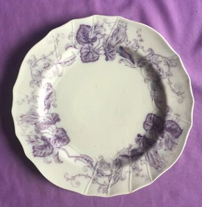 Antique B W M & Co Elegant Dinner Plate England R T Allen Philadelphia Cyclamen - Picture 1 of 12