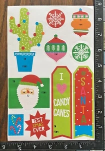 CHRISTMAS TAGS, DIFFERENT SIZES, ONE SHEET BEAUTIFUL STICKERS #PINE16 - Picture 1 of 2