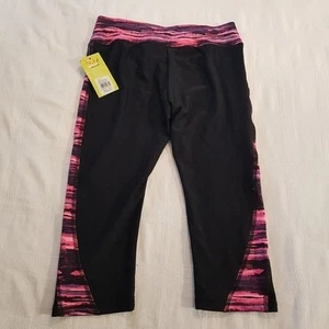 W Sport girls size Large capri leggings black & pink NWT - Picture 1 of 4