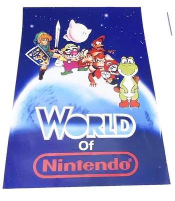 Altes World of Nintendo Reklame Werbeplakat Werbung Poster 40x60cm Vintage 80er - Bild 1 von 4