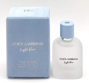 Dolce & Gabbana Light Blue Pour Homme Eau De Toilette MINI Splash 5 ml / 0.17 oz - Picture 1 of 6