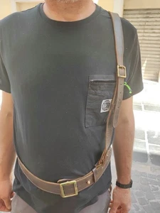 Cinture Militari A Spalla + 1 Nera Semplice In Pelle Originali 1*/2*Guerra M. - Foto 1 di 14