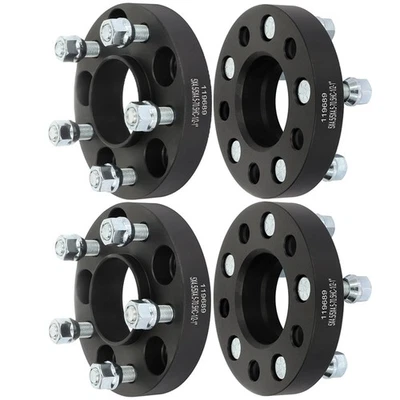 4Pcs 1" 5x4.5 Hub Centric Wheel Spacers 1/2"-20 For 1994-2014 Ford Mustang - Image 1 of 4