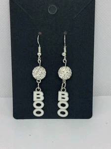Boo Halloween Dangle Drop Earrings - Picture 1 of 1