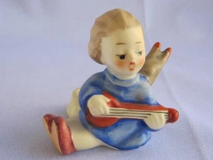 M I Hummel Goebel Porcelain Figurine ANGEL WITH MANDOLIN Candle Germany Mold 38 - Picture 1 of 12