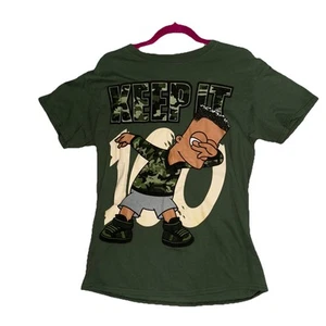 Vintage Mens Black Bart Simpson Keep It 100 Graphic Shirt Size Medium Green Camo - Picture 1 of 3