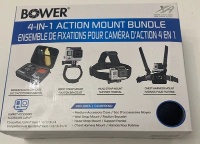Bower Case 4 en 1 Paquete de Montaje de Acción Accesorios para GoPro Nuevo en Caja Foto 1 de 4