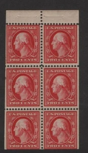 375a F-VF booklet Pane previously hinged OG nice color cv $ 125 ! see pic ! - Picture 1 of 1