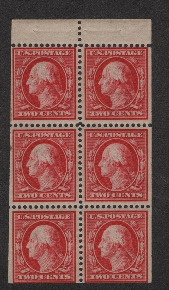 375a F-VF booklet Pane previously hinged OG nice color cv $ 125 ! see pic ! - Image 1 of 1