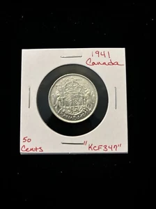 1941 Canada 50 Cents Canada Half Dollar Silver Circulated “KCF347” - Picture 1 of 22